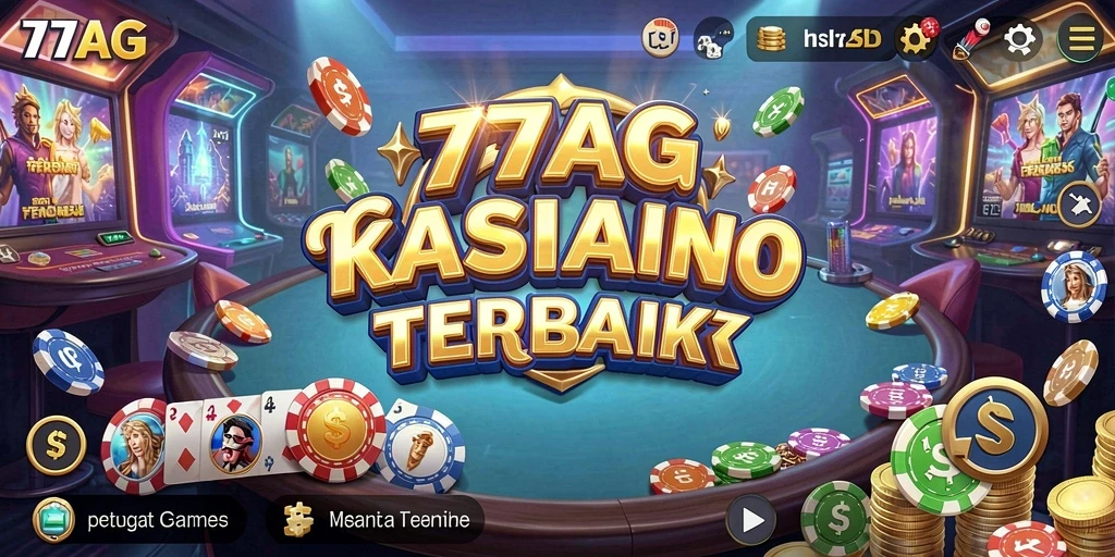 Tampilan menarik dari gameplay kasino di 77AG.