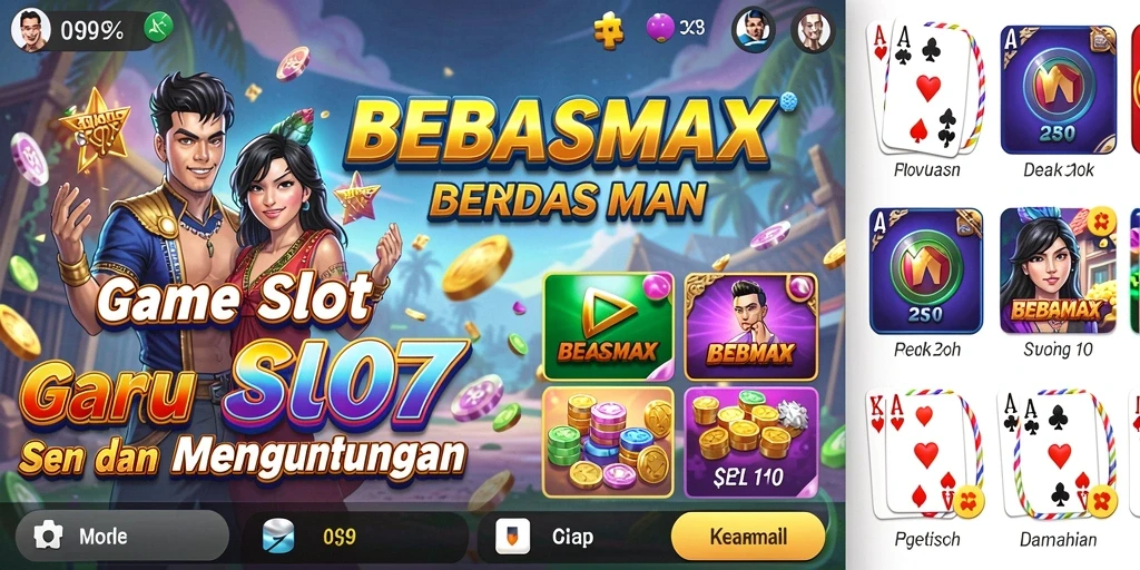 Tampilan gameplay seru di aplikasi BEBASMAX Slot.