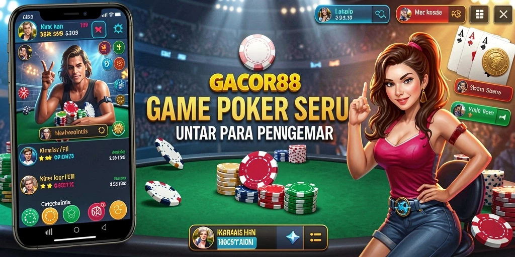 Tampilan gameplay GACOR88 saat bermain Poker yang mendebarkan.