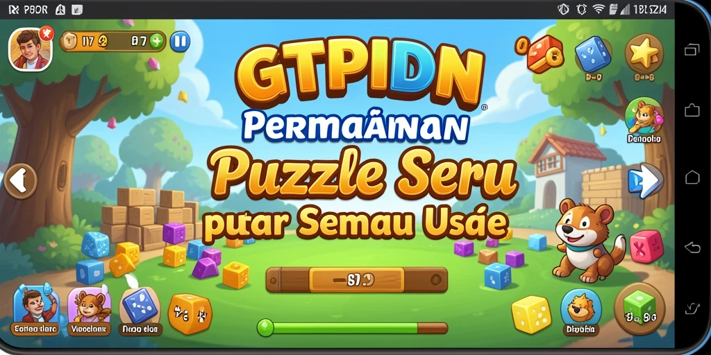 Tampilan gameplay GTPIDN yang penuh warna dan menarik.