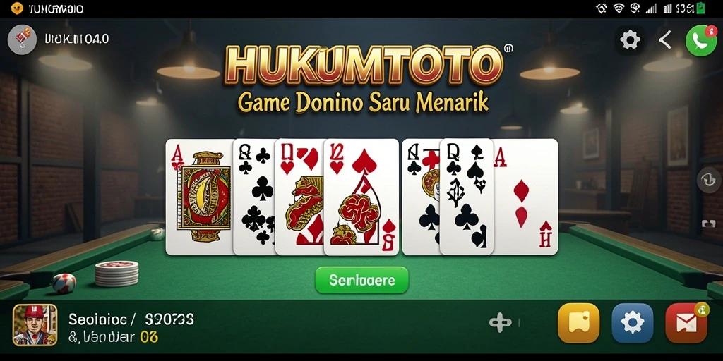 Tampilan gameplay seru dari HUKUMTOTO dengan variasi Domino.