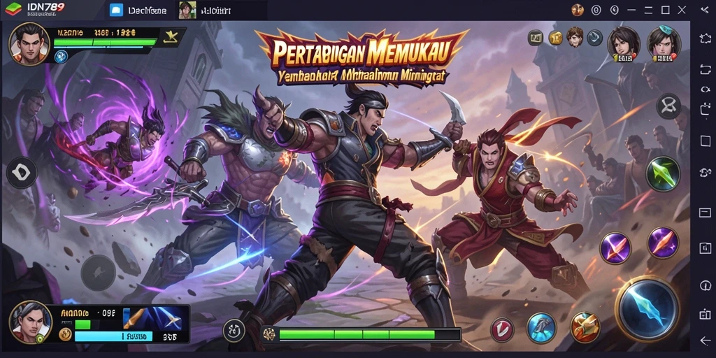 Tangkapan layar IDN789 menunjukkan pertarungan epik dalam grafis berkualitas tinggi.