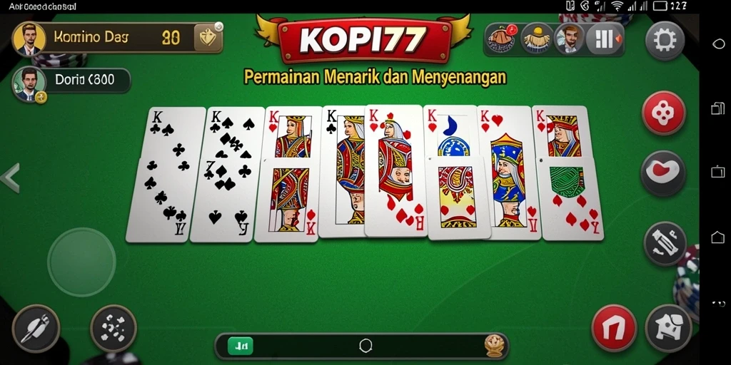 Tampilan gameplay seru dalam KOPI77 saat bermain Domino.