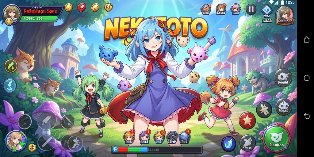 Tampak depan gameplay NEKOTOTO yang penuh petualangan Anime.