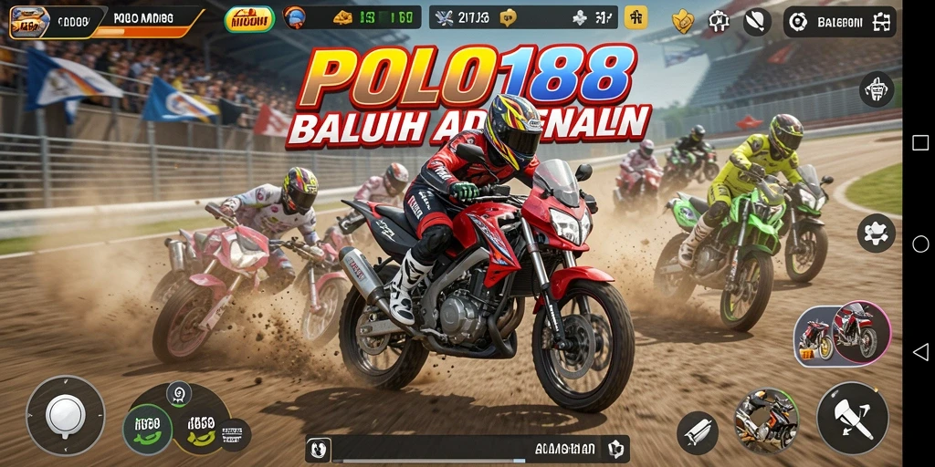 Screenshot POLO188 menampilkan aksi balapan motor yang mendebarkan.