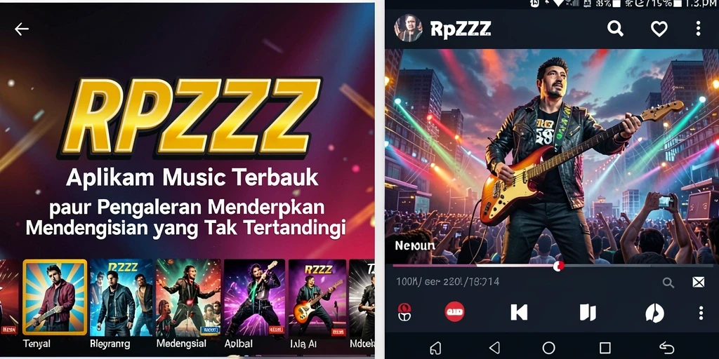 Tampilan menarik dari gameplay musik di RPZZZ.