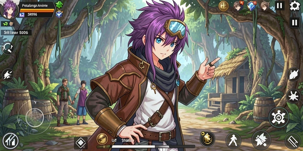 Screenshot utama SR996 menampilkan aksi karakter dalam dunia Anime yang menawan.