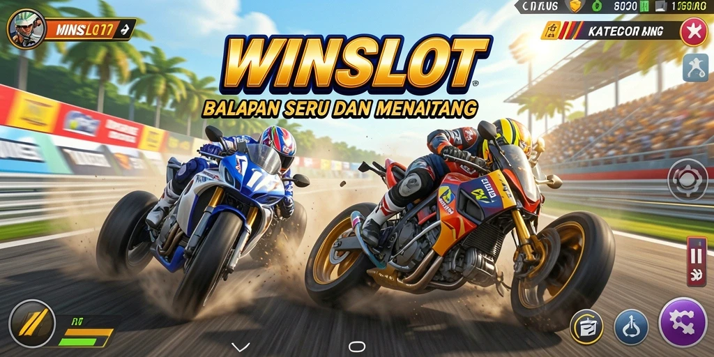 Tampilan gameplay balapan yang mendebarkan di WINSLOT.